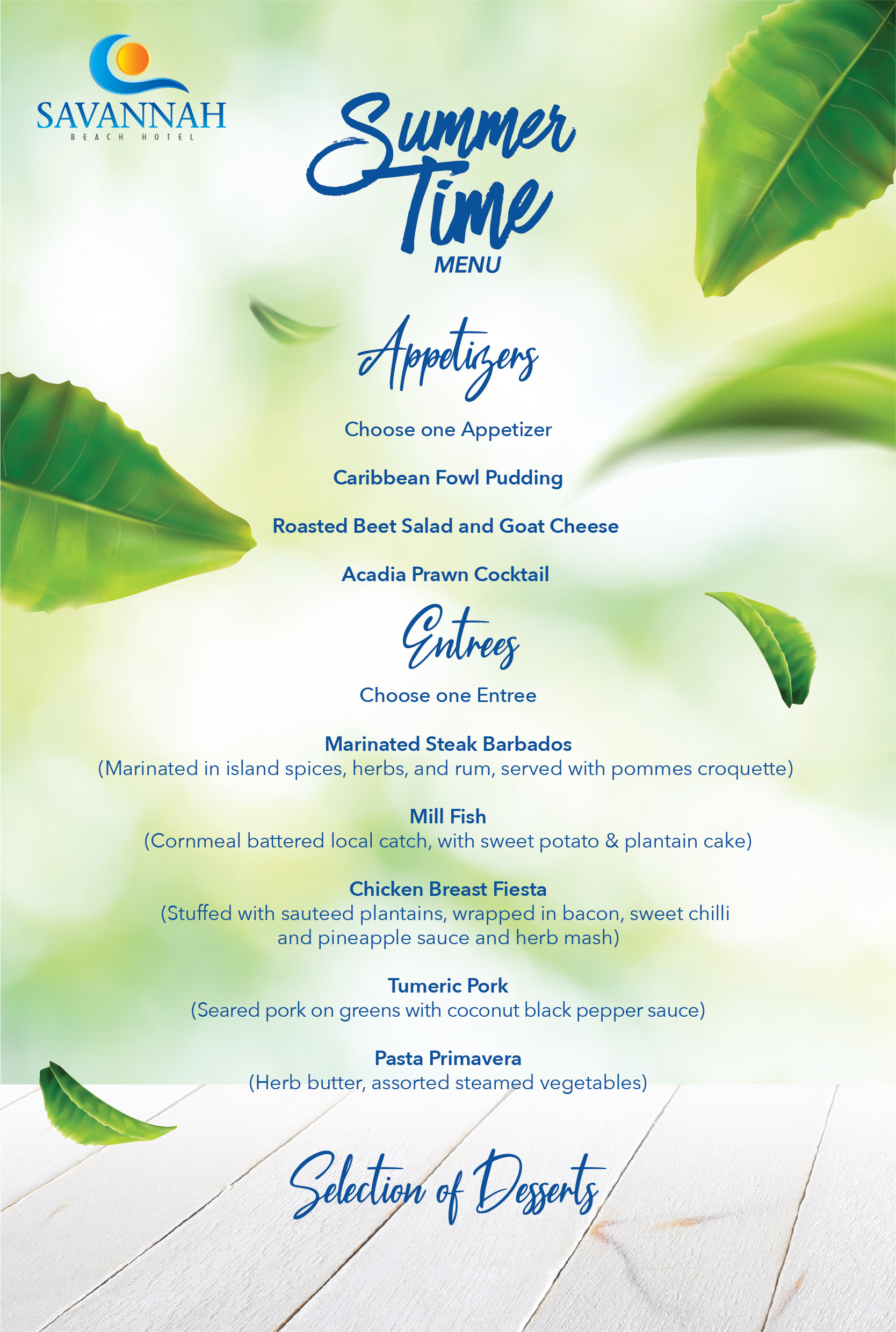 2019 SAV SUMMER TIME DINNER Menu For Website